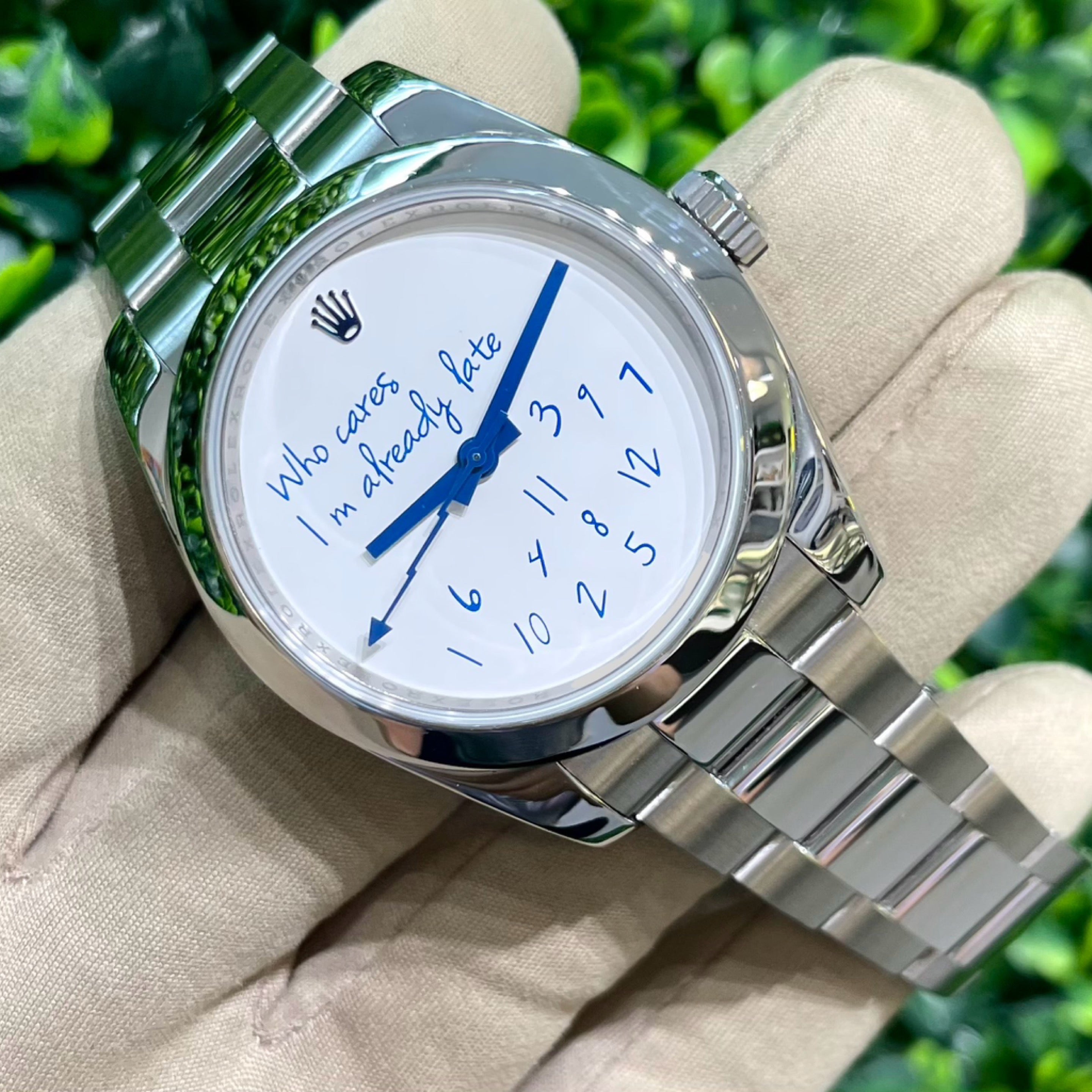 who cares i'm already late rolex